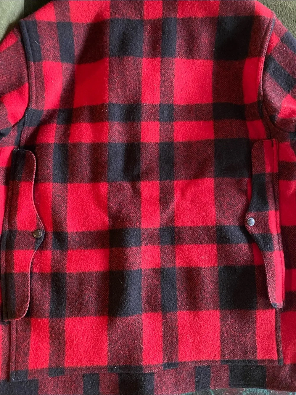 Vintage Filson Red and Black Buffalo Plaid Wool Jacket